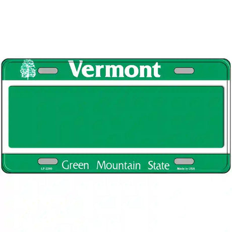 Vermont Novelty State Blank Metal License Plate 12" x 6" (LP)