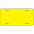 Yellow Solid Metal Novelty License Plate 12" x 6" (LP)