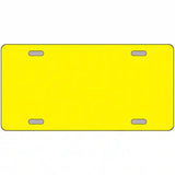 Yellow Solid Metal Novelty License Plate 12" x 6" (LP)
