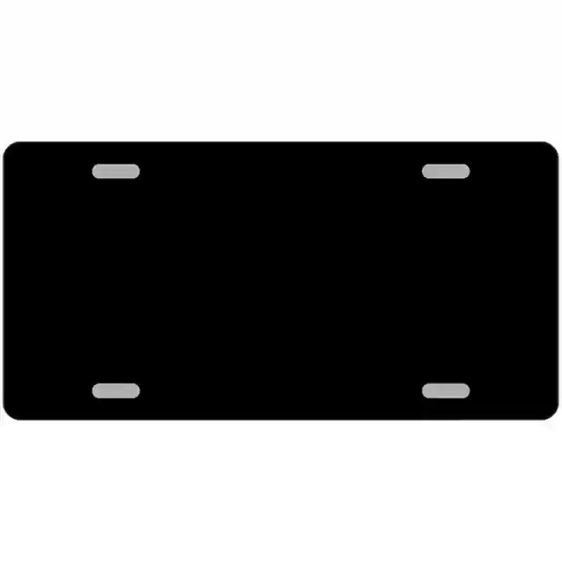 Black Solid Metal Novelty License Plate 12" x 6" (LP)