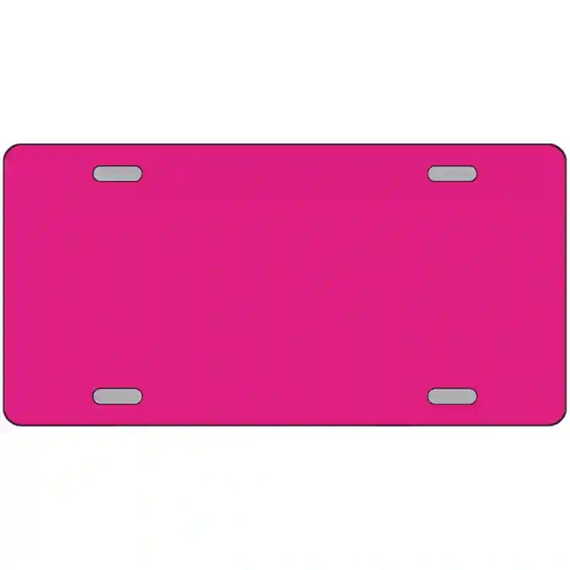 Pink Solid Metal Novelty License Plate 12" x 6" (LP)