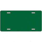 Green Solid Metal Novelty License Plate 12" x 6" (LP)