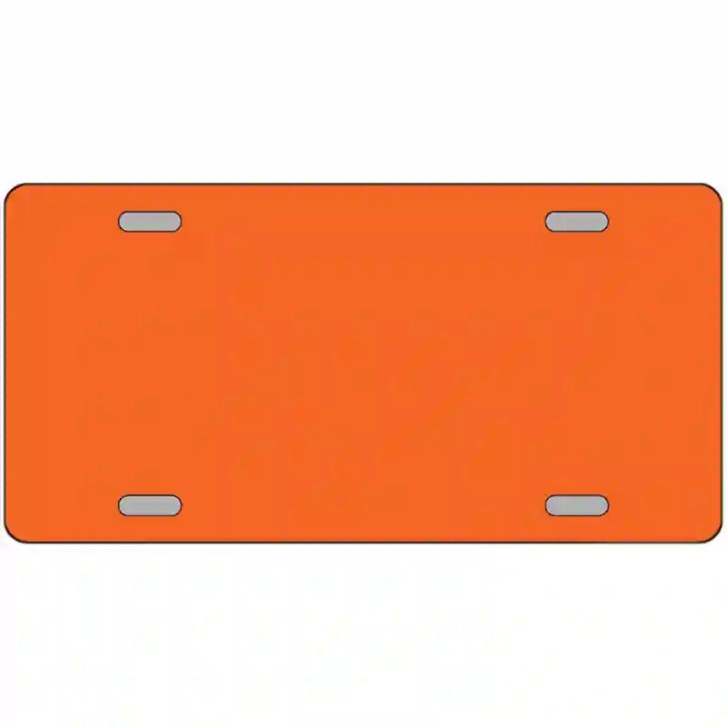 Orange Solid Metal Novelty License Plate 12" x 6" (LP)