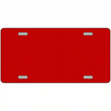 Red Solid Metal Novelty License Plate 12" x 6" (LP)