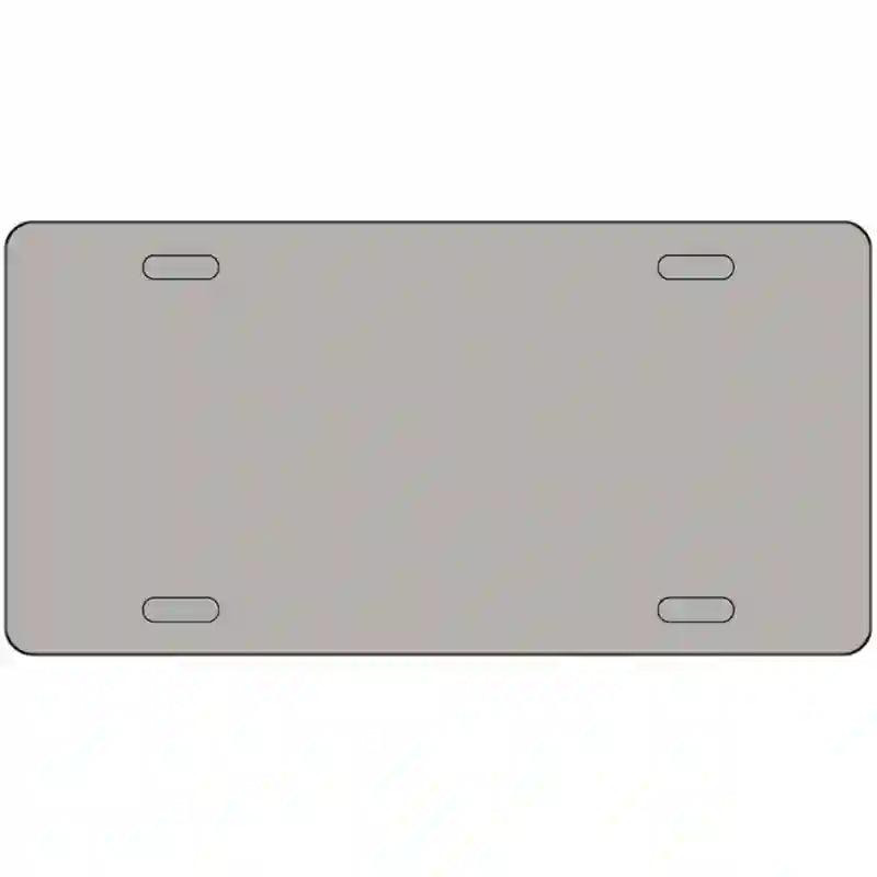 Gray Solid Metal Novelty License Plate 12" x 6" (LP)