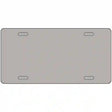 Gray Solid Metal Novelty License Plate 12" x 6" (LP)