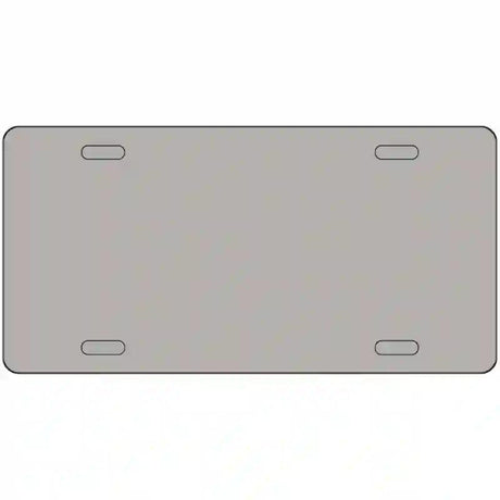 Gray Solid Metal Novelty License Plate 12" x 6" (LP)