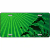 Family Of Dolphins Metal Novelty License Plate 12" x 6" (LP)