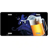 Frothy Beer Mug Offset Metal Novelty License Plate 12" x 6" (LP)