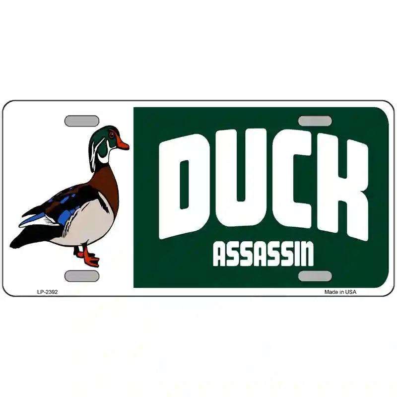 Duck Assassin Metal Novelty License Plate 12" x 6" (LP)
