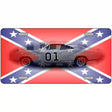 Confederate Flag Charger Metal Novelty License Plate 12" x 6" (LP)