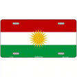 Kurdistan Flag Metal Novelty License Plate 12" x 6" (LP)