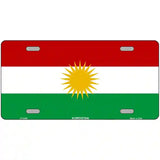 Kurdistan Flag Metal Novelty License Plate 12" x 6" (LP)