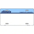 Old Illinois Novelty State Blank Metal Novelty License Plate 12" x 6" (LP)