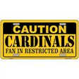 Caution Cardinals Metal Novelty License Plate 12" x 6" (LP)