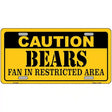 Caution Bears Metal Novelty License Plate 12" x 6" (LP)