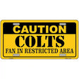 Caution Colts Metal Novelty License Plate 12" x 6" (LP)