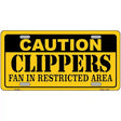 Caution Clippers Fan Metal Novelty License Plate 12" x 6" (LP)