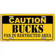 Caution Bucks Fan Metal Novelty License Plate 12" x 6" (LP)