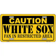 Caution White Sox Fan Metal Novelty License Plate 12" x 6" (LP)