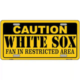 Caution White Sox Fan Metal Novelty License Plate 12" x 6" (LP)