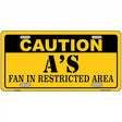 Caution As Fan Metal Novelty License Plate 12" x 6" (LP)