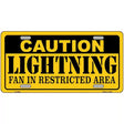 Caution Lightning Metal Novelty License Plate 12" x 6" (LP)