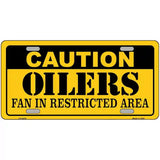 Caution Oilers Metal Novelty License Plate 12" x 6" (LP)