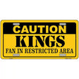Caution Kings Metal Novelty License Plate 12" x 6" (LP)