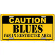 Caution Blues Metal Novelty License Plate 12" x 6" (LP)