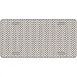 Tan White Chevron Metal Novelty License Plate 12" x 6" (LP)