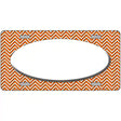 Orange White Chevon White Center Oval Metal Novelty License Plate 12" x 6" (LP)