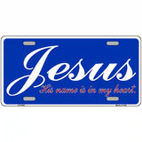 Jesus Blue Metal Novelty License Plate 12" x 6" (LP)