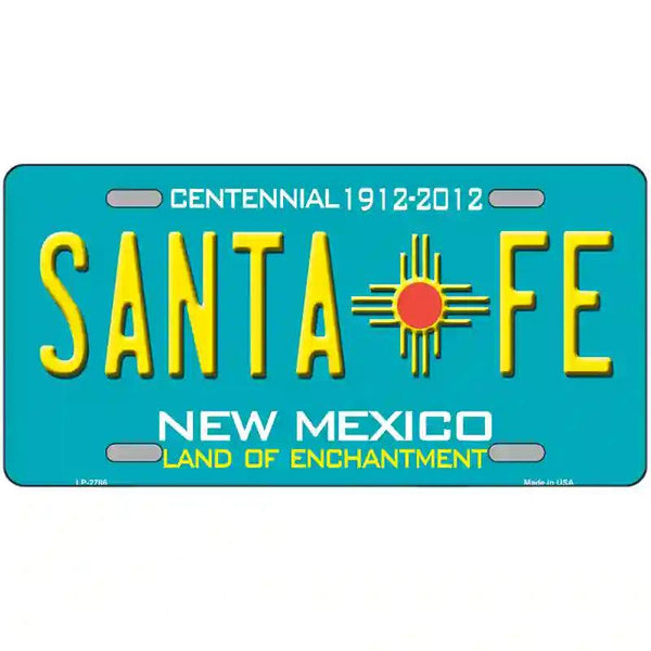 Santa Fe New Mexico Teal License Plate | Smart Blonde