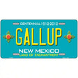 Gallup New Mexico Teal Novelty Metal License Plate 12" x 6" (LP)