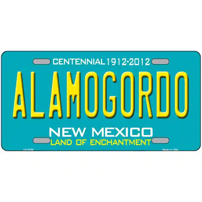 Alamogordo New Mexico Teal Novelty Metal License Plate 12" x 6" (LP)