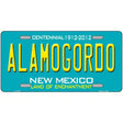 Alamogordo New Mexico Teal Novelty Metal License Plate 12" x 6" (LP)