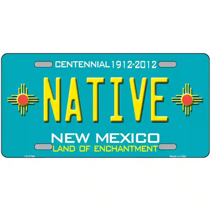 Native New Mexico Teal Novelty Metal License Plate 12" x 6" (LP)