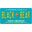 Black Bear New Mexico Teal Novelty Metal License Plate 12" x 6" (LP)