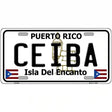 Ceiba Puerto Rico Metal Novelty License Plate 12" x 6" (LP)