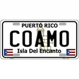 Coamo Puerto Rico Metal Novelty License Plate 12" x 6" (LP)
