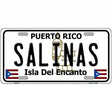 Salinas Puerto Rico Metal Novelty License Plate 12" x 6" (LP)