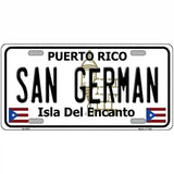 San German Puerto Rico Metal Novelty License Plate 12" x 6" (LP)