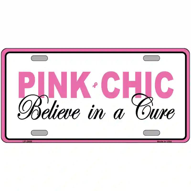 Pink Chic Metal Vanity License Plate Sign 12" x 6" (LP)
