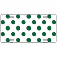 Green White Polka Dot Metal Novelty License Plate 12" x 6" (LP)