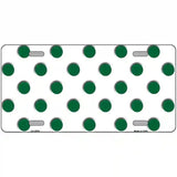 Green White Polka Dot Metal Novelty License Plate 12" x 6" (LP)