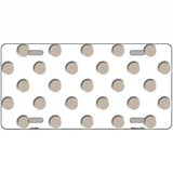 Tan White Polka Dot Metal Novelty License Plate 12" x 6" (LP)
