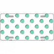 Mint White Polka Dot Metal Novelty License Plate 12" x 6" (LP)