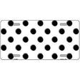 Black White Polka Dot Metal Novelty License Plate 12" x 6" (LP)