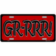 GR-RRR Metal Novelty License Plate 12" x 6" (LP)